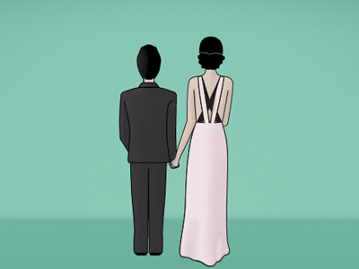 Simple Wedding Illustration characters couple illustration wedding