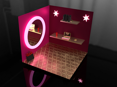 3D Isometric Room