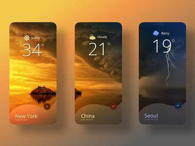 WEATHER APP UI/UX DESIGNS