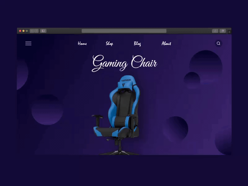 Gaming Chair Website UI/UX design 3d animation 3d model adobe illustration adobe photoshop cc adobe xd animation design branding cards ui chairs clean design dark theme figma gaming gaming website gradient design