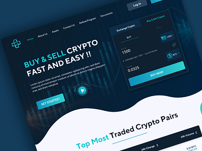 Modern Crypto Buy and Sell Website 3d adobe xd bitcoin branding buy clean crypto buy and sell crypto website cryptocurrency graphic design landing page modern sell simple trading trading website ui uiux website