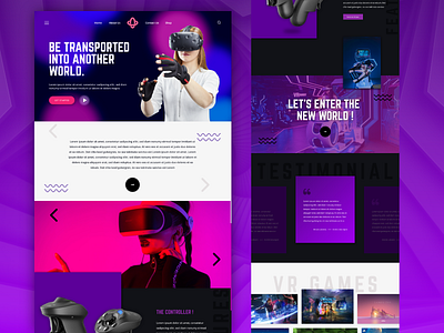 VR Landing Website UIUX