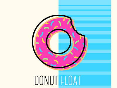 Donut Float design illustration summer