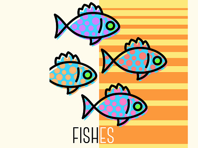 Fishes design illustration summer