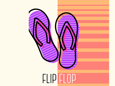 Flip Flop design illustration summer