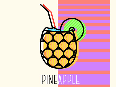 Pineapple design illustration summer