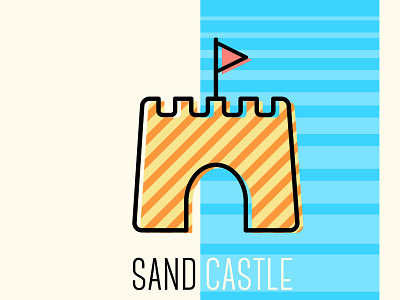 Sand Castle design illustration summer