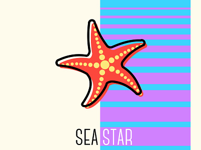Sea Star design illustration summer