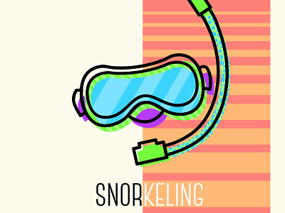 Snorkeling design illustration summer