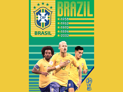 Brazil design graphic soccer worldcup