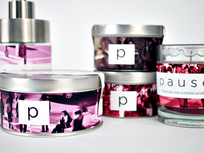 Pause bath candles scented