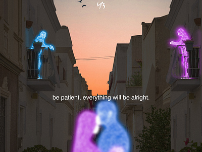 be patient, everything will be alright. art artist artwork covid covid19 graphic illustrator lowpoly lowpolyart photoshop staysafe