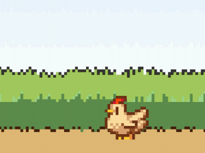 Pixel art chicken animated gif chicken funny gif illustraion mario pixel art super mario