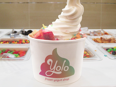 Rap Phrase Eateries - YOLO brand froyo frozen yogurt ice cream logo rap rebrand shop yolo