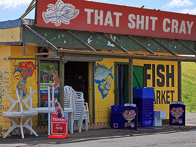 Rap Phrase Eateries - That Shit Cray cray design eateries fish kanye kanye west phrase rap rebrand seafood storefront