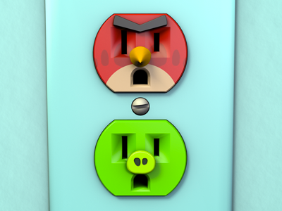 Unplugged Faces | Angry Birds 3d angry birds cinema 4d outlet pop culture render unplugged