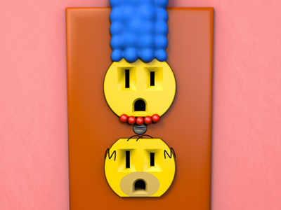 Unplugged Faces | The Simpsons 3d cinema 4d couch gag homer marge outlet pop culture render simpsons unplugged