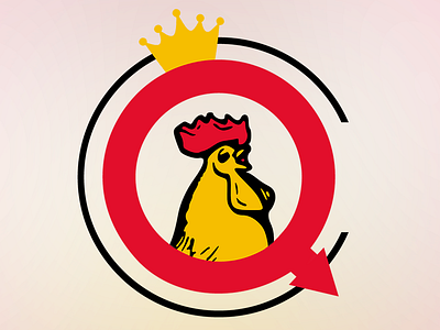 Chicken Queen logo chicken fake fast food logo queen