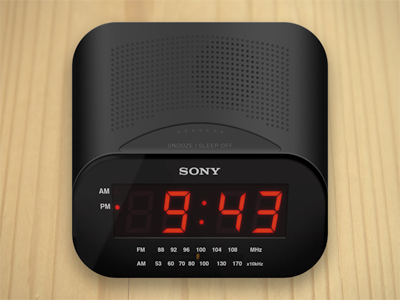 Clock Radio iOS Icon 3d clock debut dream icon ios iphone machine radio rendering sony time