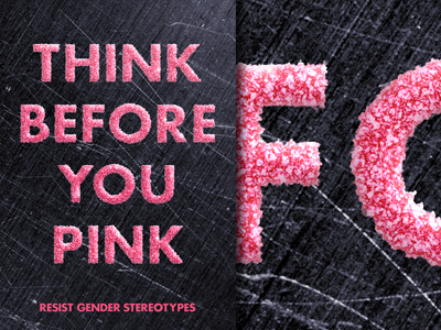 Pink glitter / rock candy text