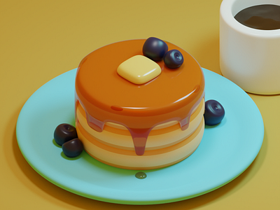 Pancake 3d design graphic design illustration