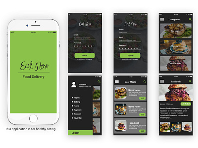Eat now iOS App UX/UI/Design app application design flat food ui ui design ux