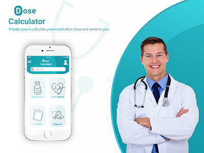 Dose Calculator iOS App - UX/UI/Design app application design flat ui ui design ux ux design