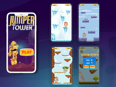 Game User Interface -Jumper tower design illustration ui uigame