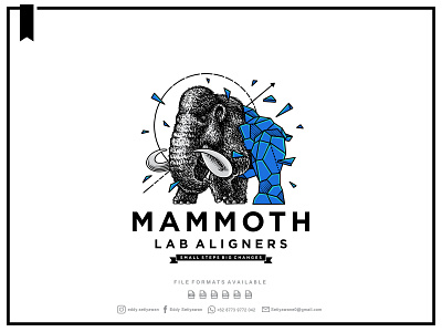 HAND DRAWN GEOMETRIC ANIMAL MAMMOTH