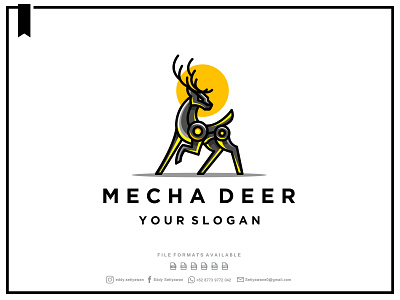 DEER ANIMAL MECHA ROBOT LOGO DESIGN