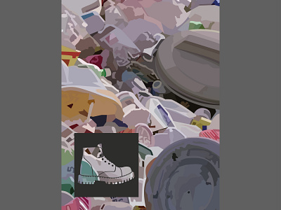 Boot GArbage boot design garbage illustration illustrator logo refuse rubbish trash vector башмак