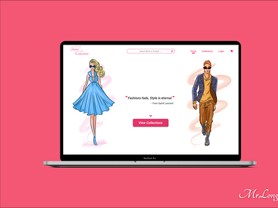 A Fashion Site Landing Page branding design illustration minimal ui ux web website