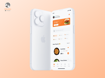 Foodie app branding design illustration ui ux web