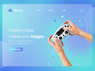 Game portal landing page game games graphic landing landingpage page platform portal web website