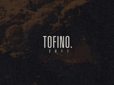 Tofino photography typography