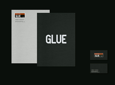 Glue - letterhead and card branding design logo stationery typography