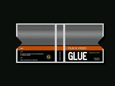 Glue - tagline branding design illustration logo typography