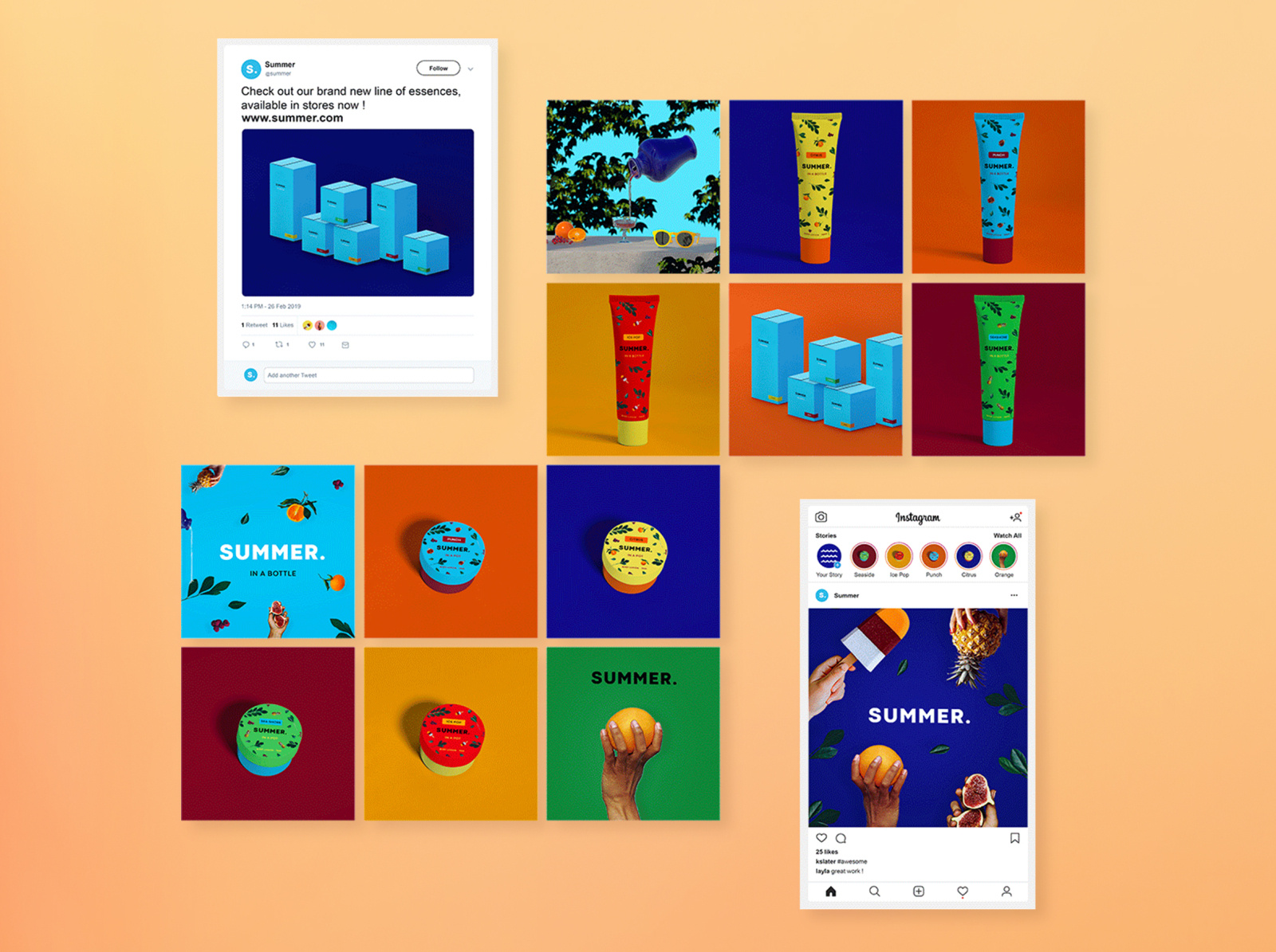 Summer social media content by Andrea Fossa on Dribbble
