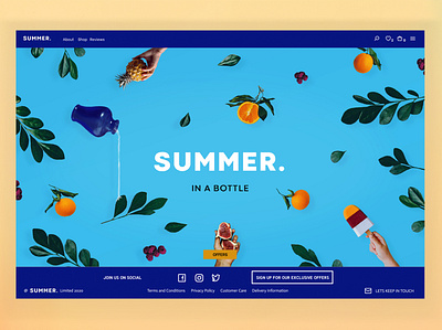 Summer - landing page brand identity branding design illustration logo ux web design