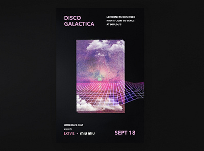 Disco Galactica - poster design design illustration logo poster design