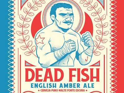 Beer Label Dead Fish adobe photoshop beer label design illustration label labeldesign photoshop