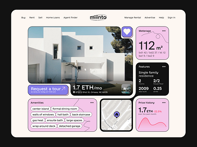 Real Estate Dashboard Design agency architecture building crypto dashboard home management marketplace minimal real estate realestate realtor rent agnecy residence ui website