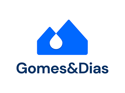 Gomes&Dias blue branding clean design drop graphic design logo paint