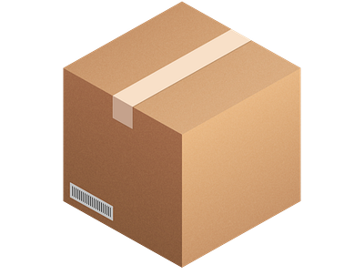 DELIVERY BOX ISOMETRIC ICON 3d box branding cardboard delivery graphic design icon illustrator isometric tape