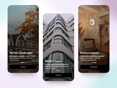 Onboarding screens - Apartment booking design product product design ui ui ux uiux user experience userinterface