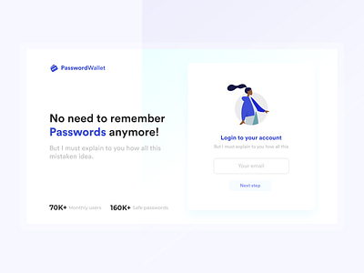 PasswordWallet | Website design