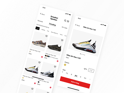 Sneaker Spotter - Sneaker App Concept mobile ui ui design ui ux