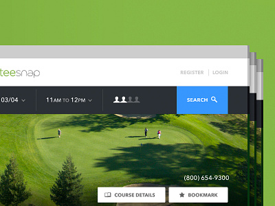 TeeSnap Concept design golf portal ui