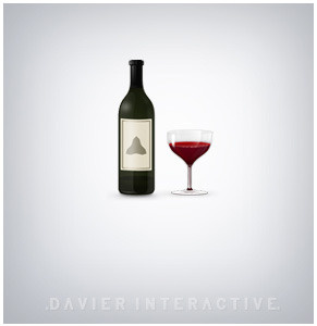 Wine Icon bottle davier interactive design icon illustration wine