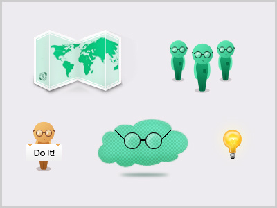 SM Icons cloud icon design light bulb map social